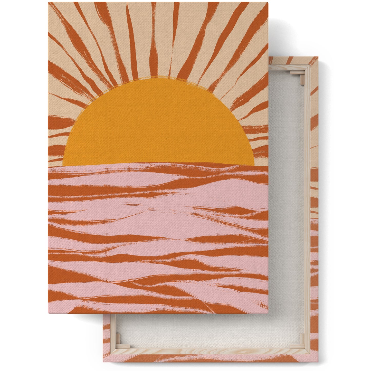 Boho Colorful Sun Canvas Print