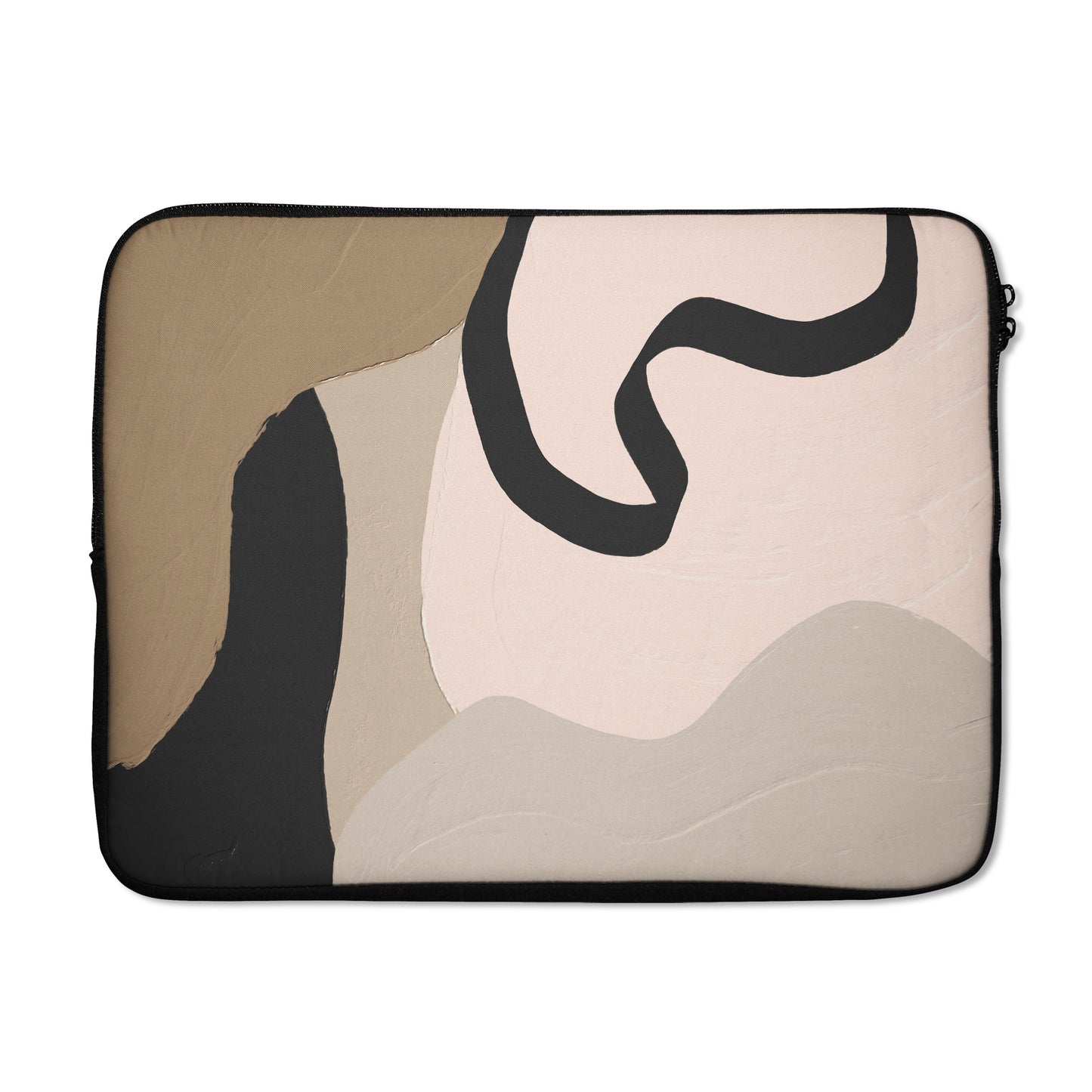 Painted Beige Abstract Art - Laptop Sleeve