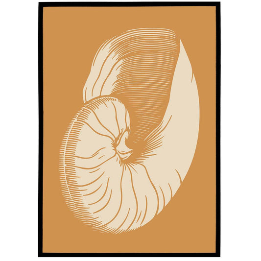 Minimalist Seashell Poster - HypeSheriff