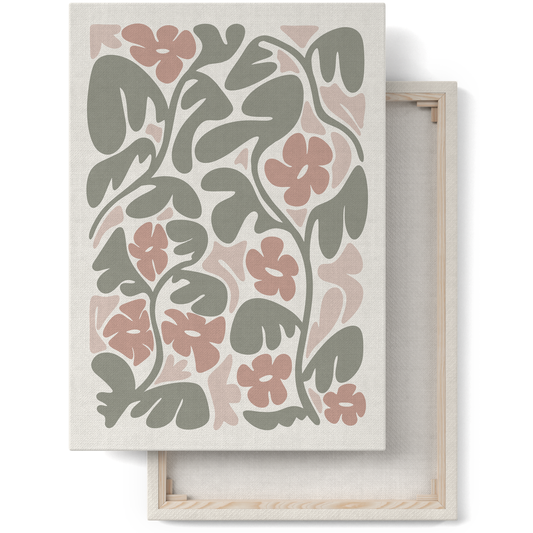 Pastel Rustic Botanical Art Canvas Print