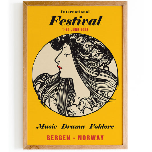 Bergen Music Festival Vintage Poster