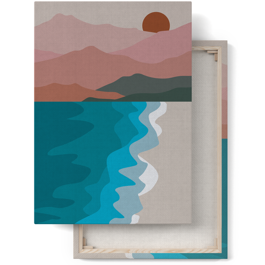 Beach Colorful Landscape Canvas Print
