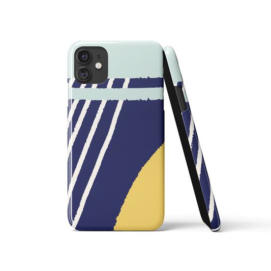Blue Modern Beach iPhone Case