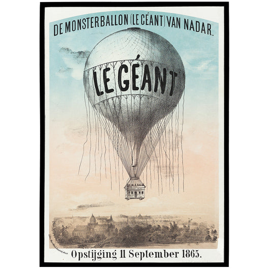 The Monster Balloon le Géant From Nadar Poster