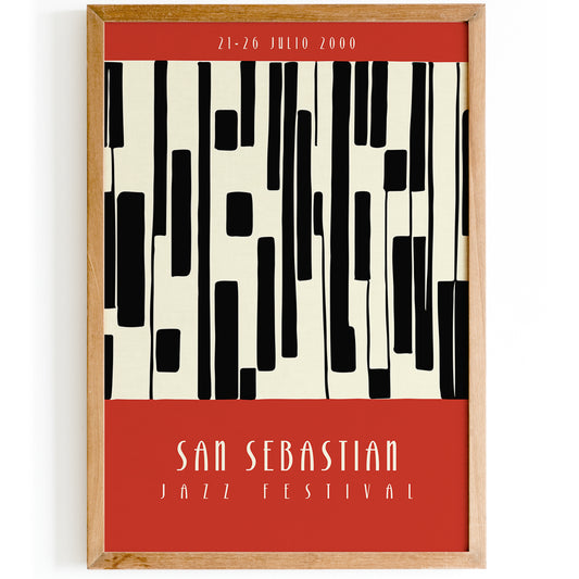 San Sebastian Jazz Festival Red Poster