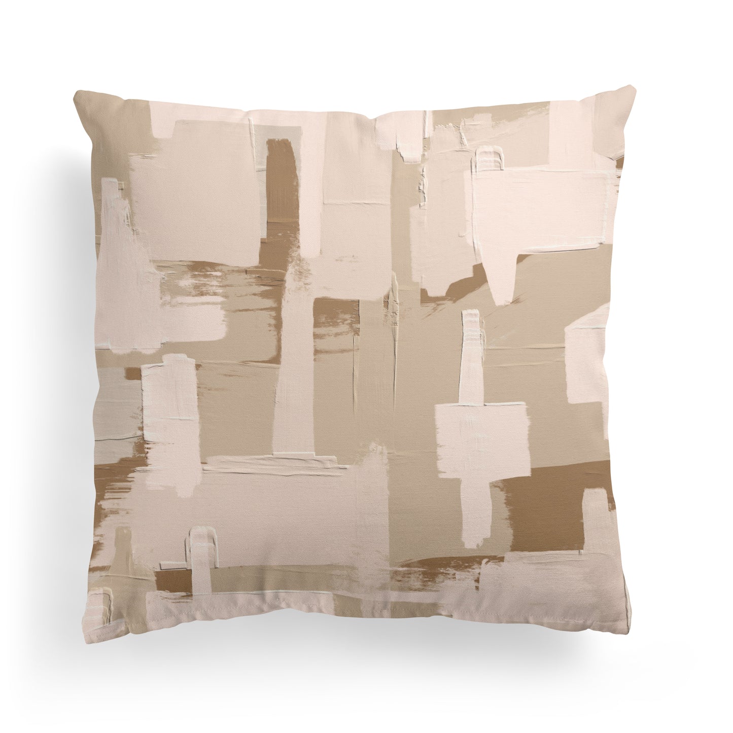 Monochrome Beige Elegant Throw Pillow