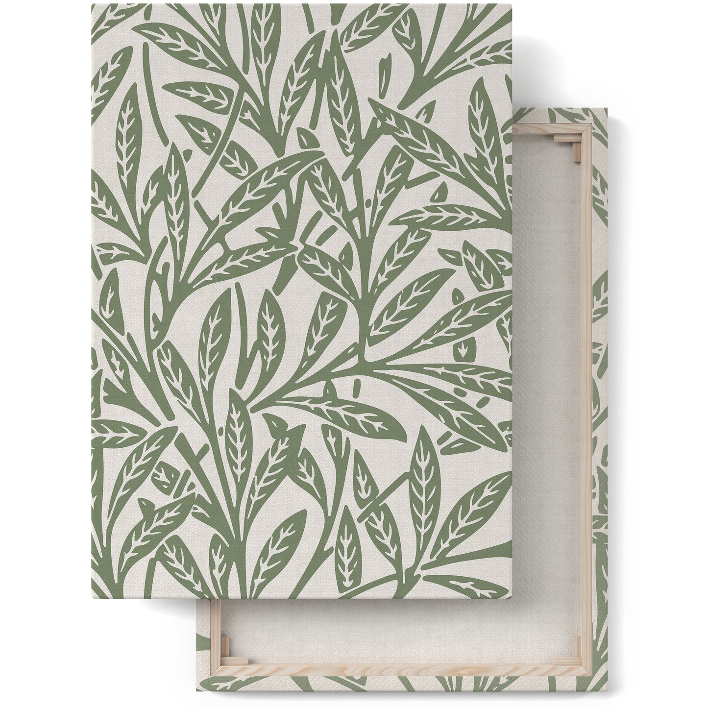 Green Botanical Morris Canvas Print