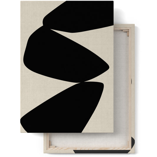 Modern Black Shapes Canvas Print