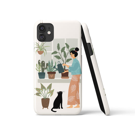 Cat Lady Plant Lady iPhone Case