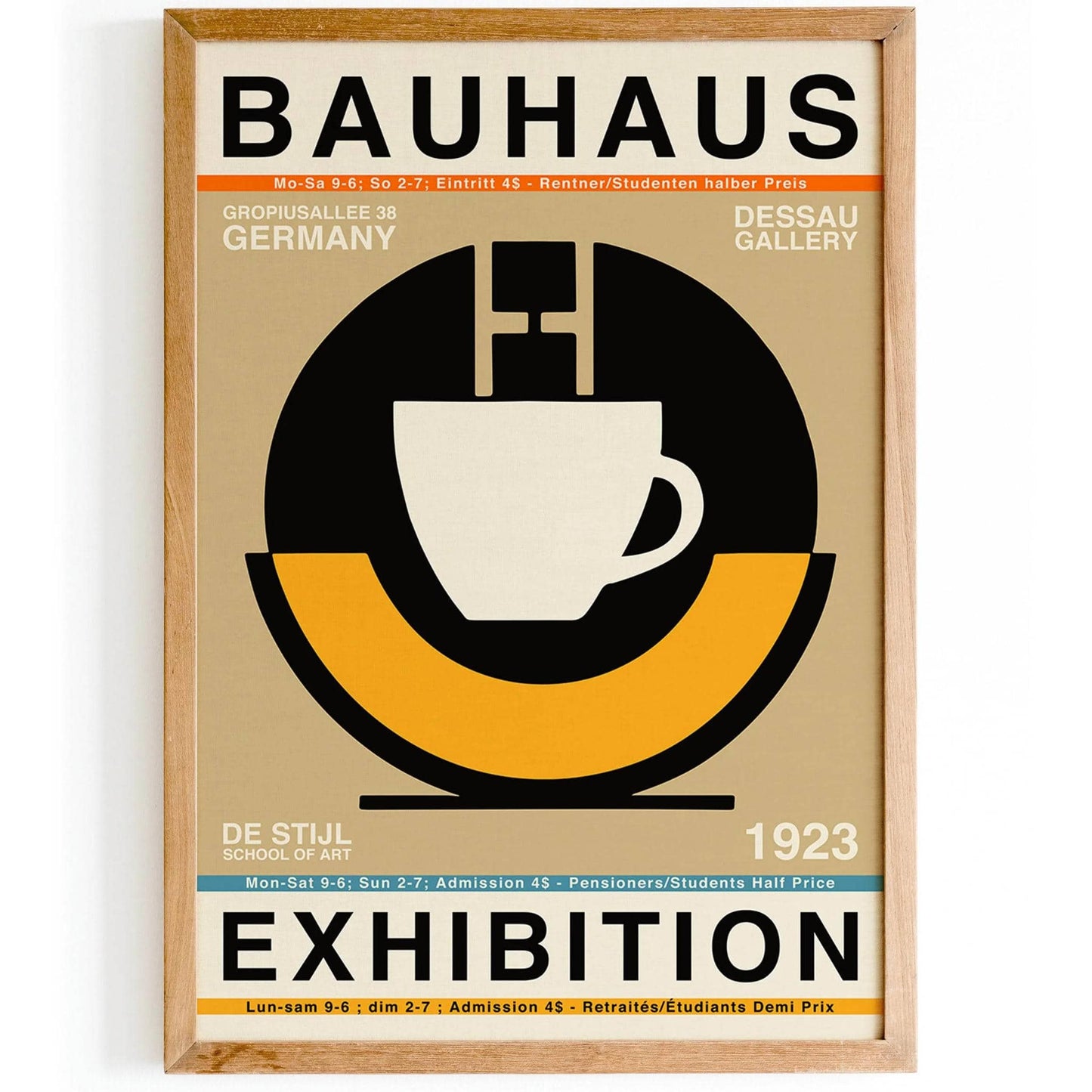 Bauhaus Exhibition Retro Poster - HypeSheriff
