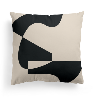 Black Blocks Minimalist Throw Pillow