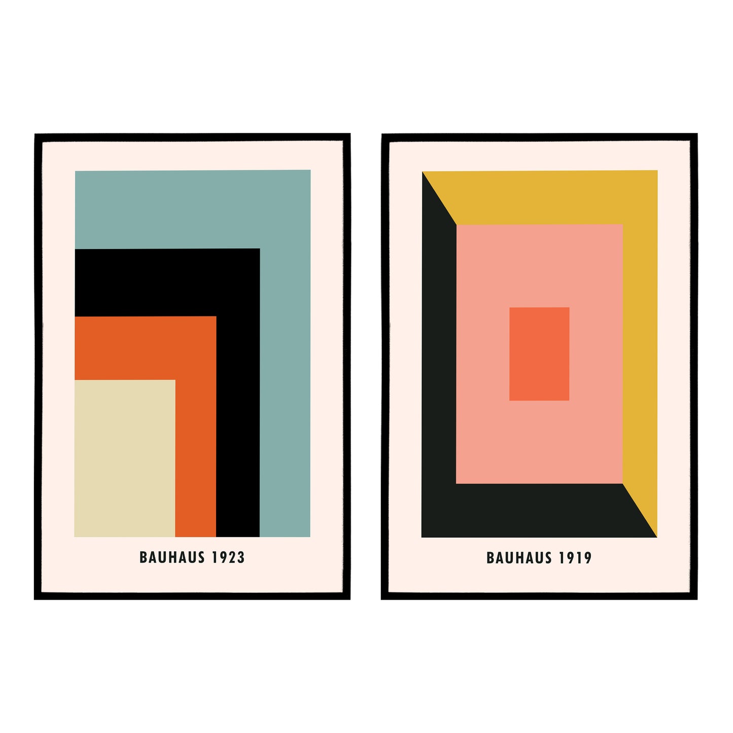 Set of 2 Bauhaus Inspired Posters