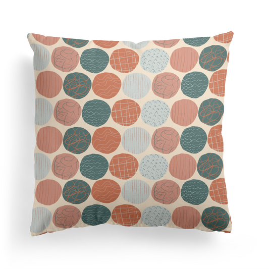 Pastel Boho Abstract Pattern Throw Pillow