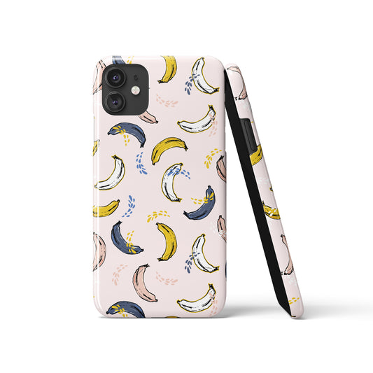 Hand Drawn Bananas Pattern iPhone Case