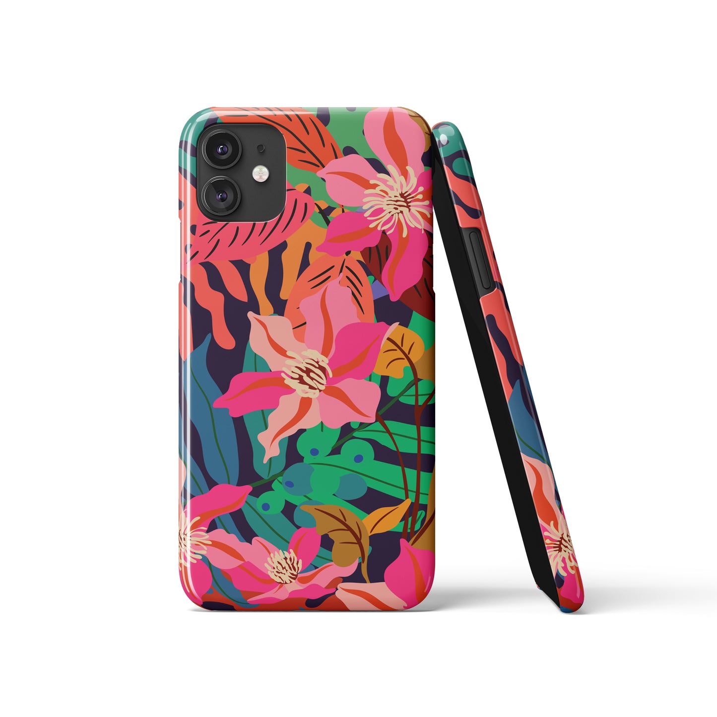 Vintage Tropical Floral Pattern iPhone Case