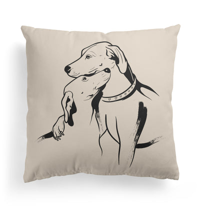 Handdrawn Dogs, Dog Lover Gift Throw Pillow