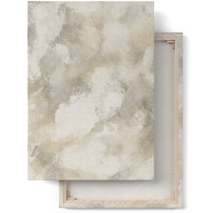Japanese Beige Abstract Painting Canvas Print