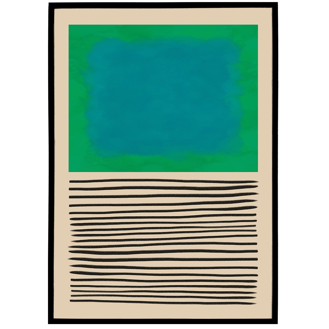 Modern Rothko Inspired Green Poster