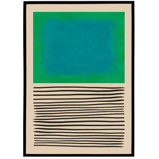Modern Rothko Inspired Green Poster