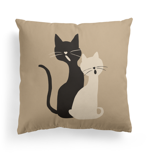 Cats Musical, Singing Cats, Cat Lover Throw Pillow