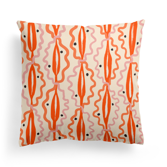 Mid Century Modern Abstract Throw Pillow