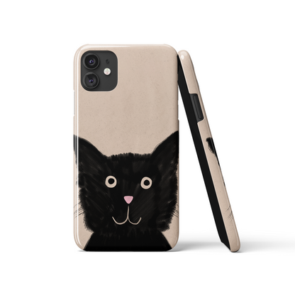 Black Cat Funny iPhone Case
