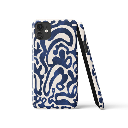 Blue Botanical Art iPhone Case