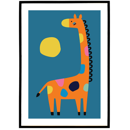 Colorful Giraffe Poster