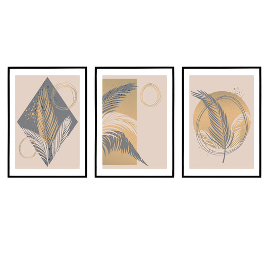 Set of 3 Modern Composition Prints