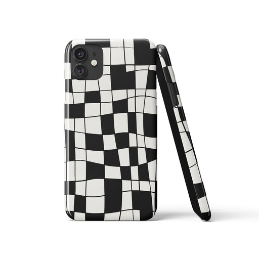 Black and White Checkerboard iPhone Case