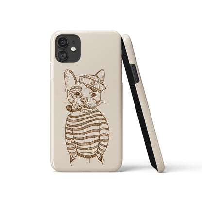 Beige Funny Pug Dog iPhone Case