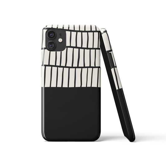 Monochrome Black Ink Modern iPhone Case