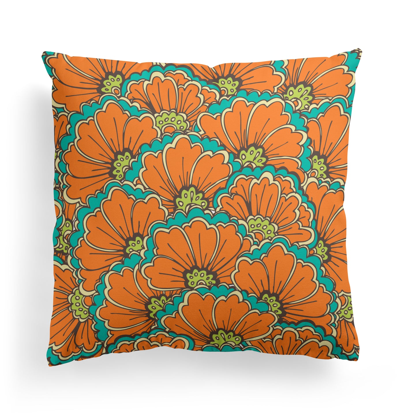 Vintage Floral Throw Pillow