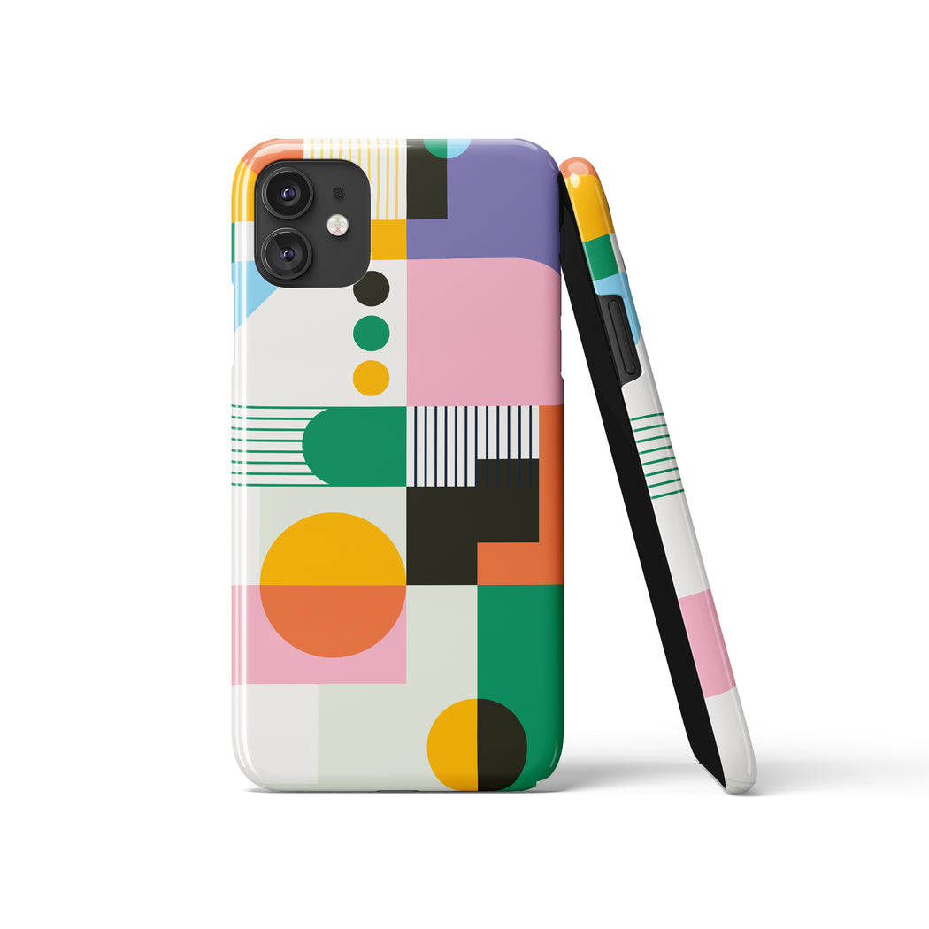 Colorful Bauhaus Geometric iPhone Case