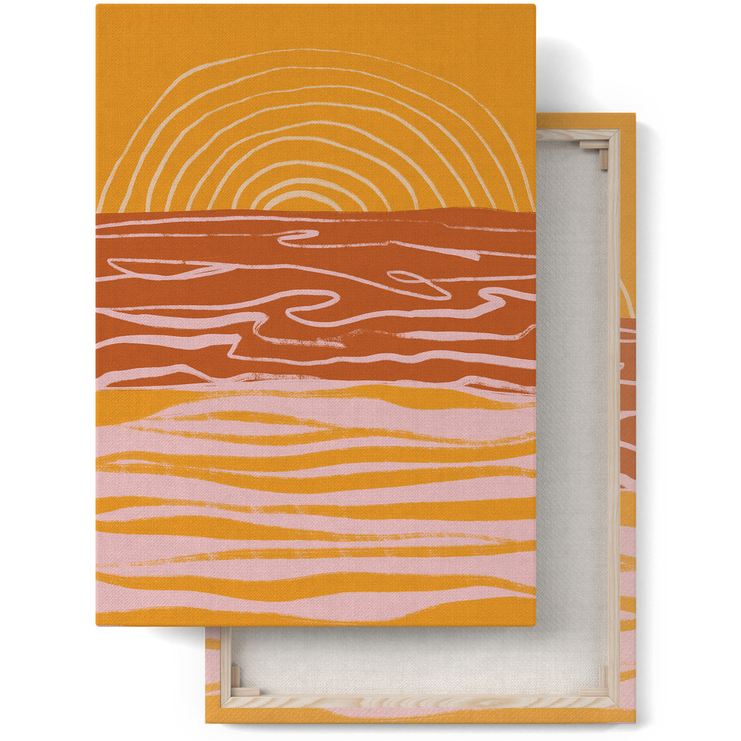 Boho Abstract Sunset Canvas Print