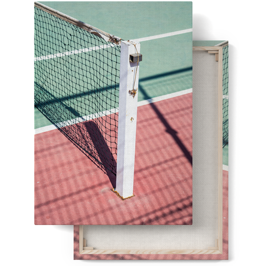 Retro Tennis Court Photography Canvas Print