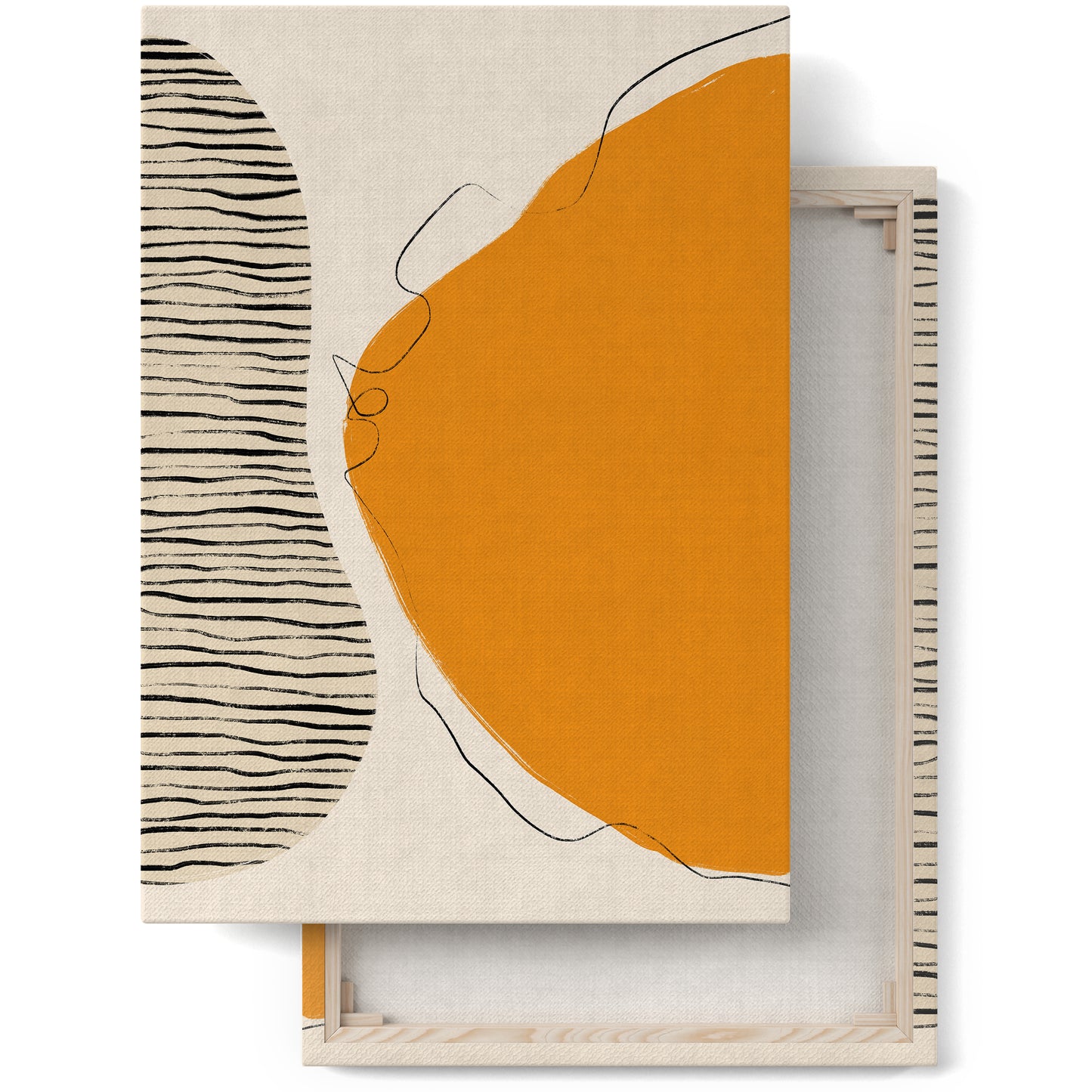 Yellow Modern Abstract Canvas Print