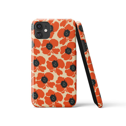 iPhone Case with Vintage Poppies Print