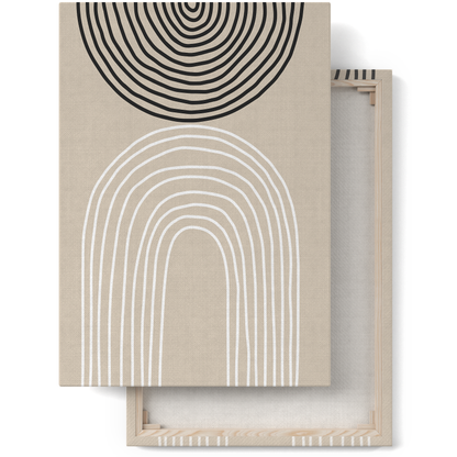 Simple Line Art Mid Century Modern Canvas Print