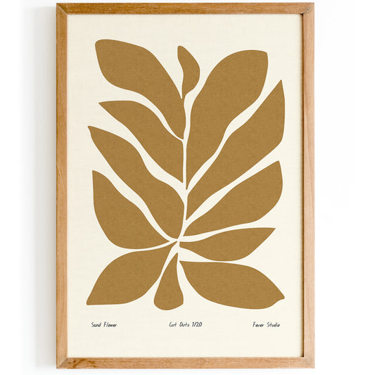 Sand Flower Cut Outs Poster