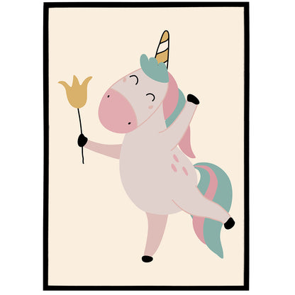 Happy Unicorn Poster