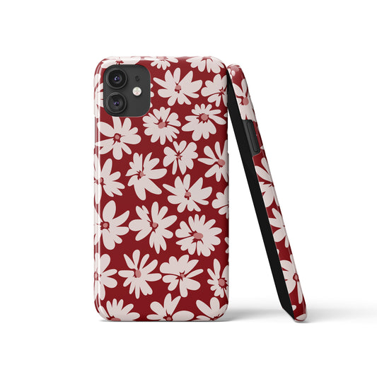 Red Daisies Meadow iPhone Case