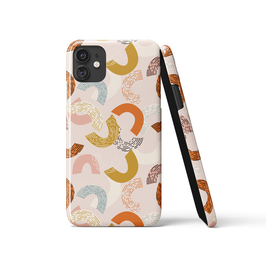 Beige Rainbows iPhone Case