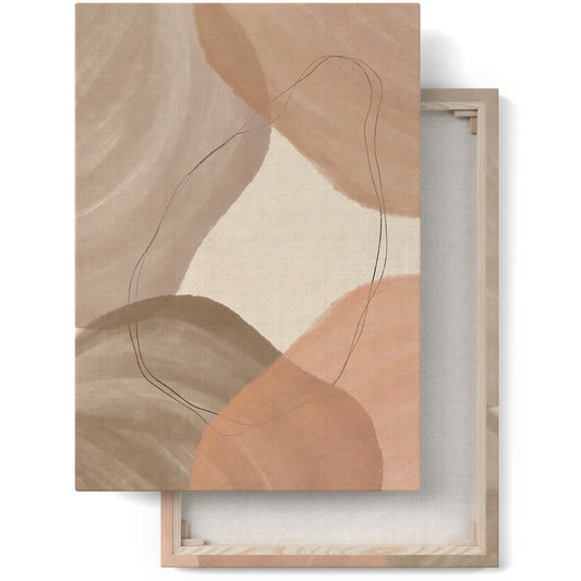 Hand Painted Abstract Neutral Canvas Print