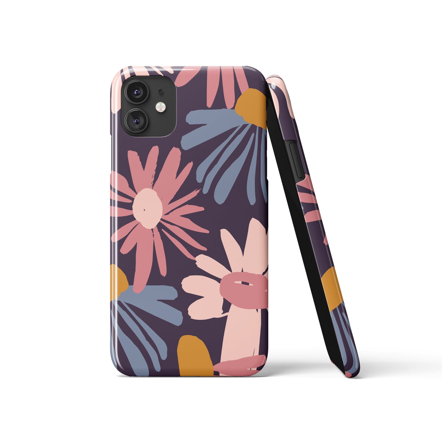 Purple Floral Retro Hype iPhone Case