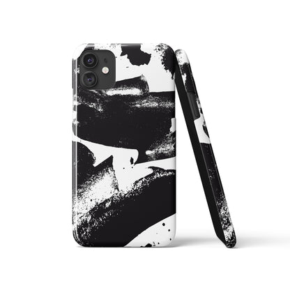 Black Abstract Ink iPhone Case