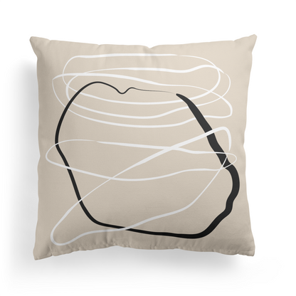 Scandinavian Line Art Throw Pillow