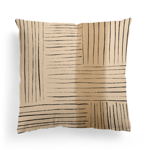 Beige Minimalist Style Home Decor Throw Pillow