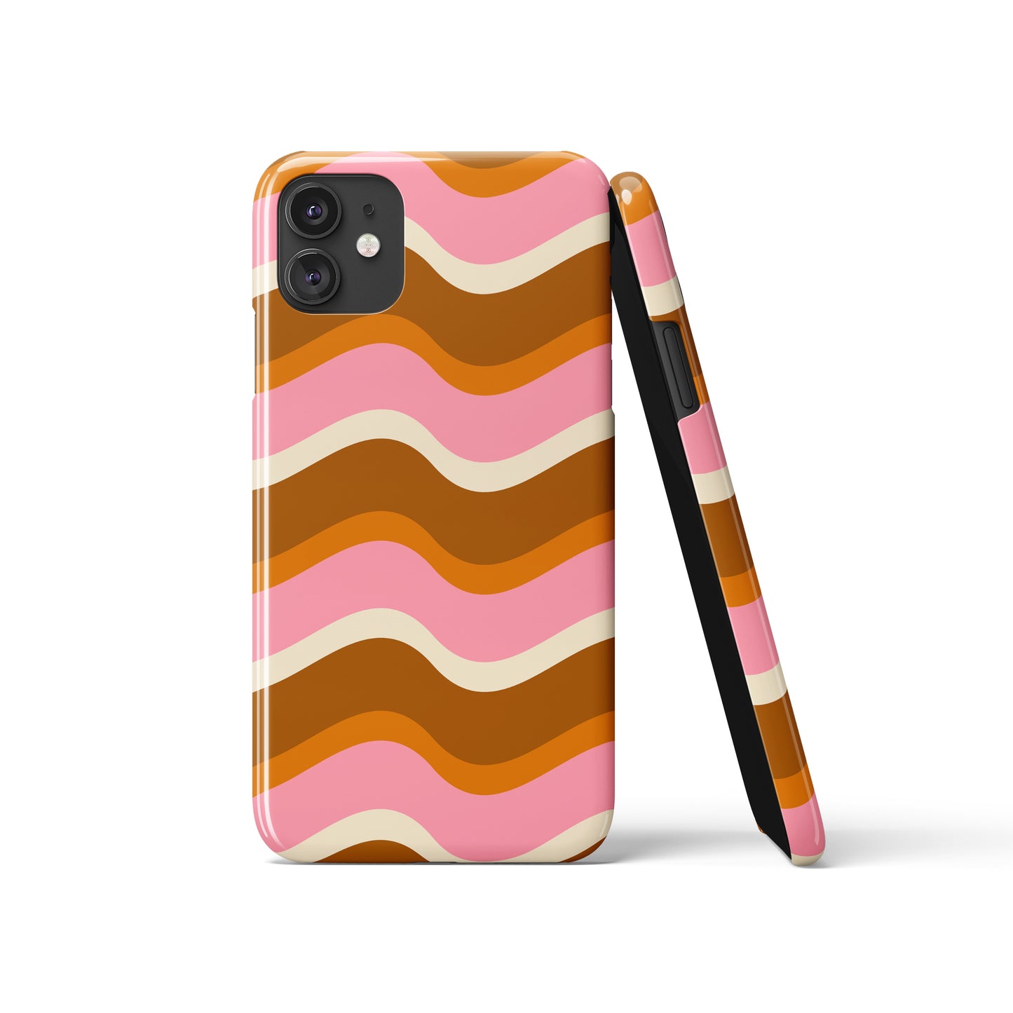 Retro 70s Wavy Pattern iPhone Case