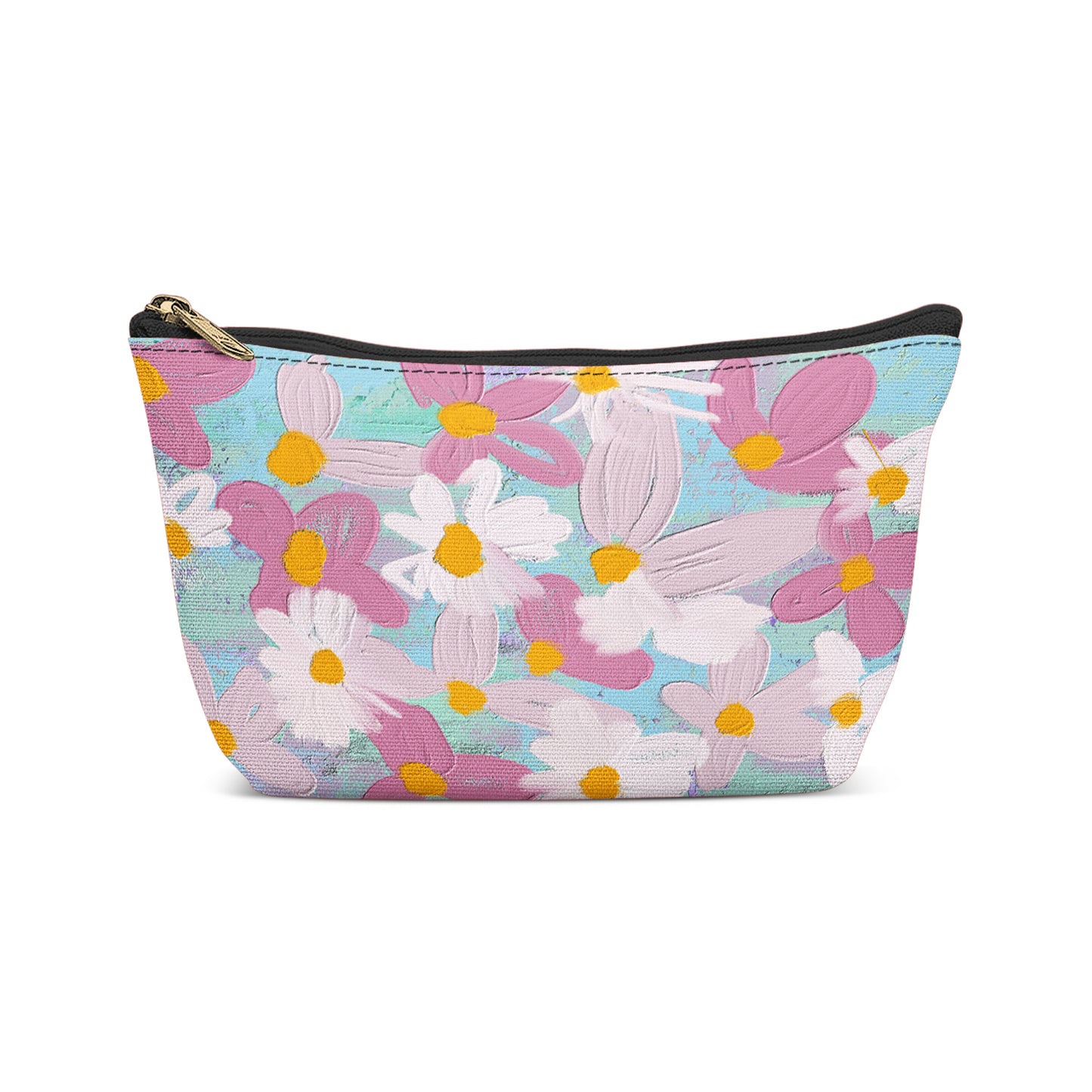 Floral Pastel Artistic Painting Makeup Bag